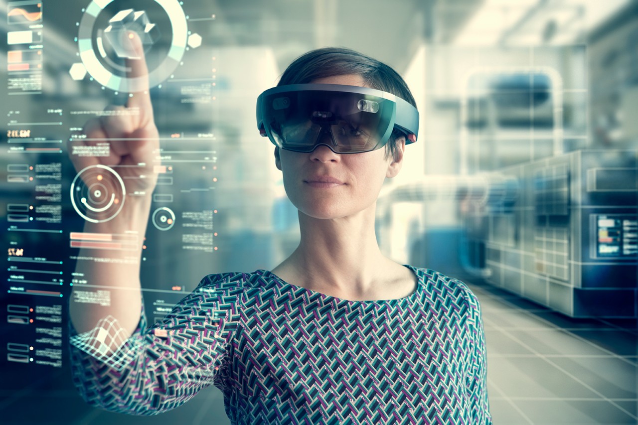 Woman VR glasses touchscreen Woman VR glasses touchscreen