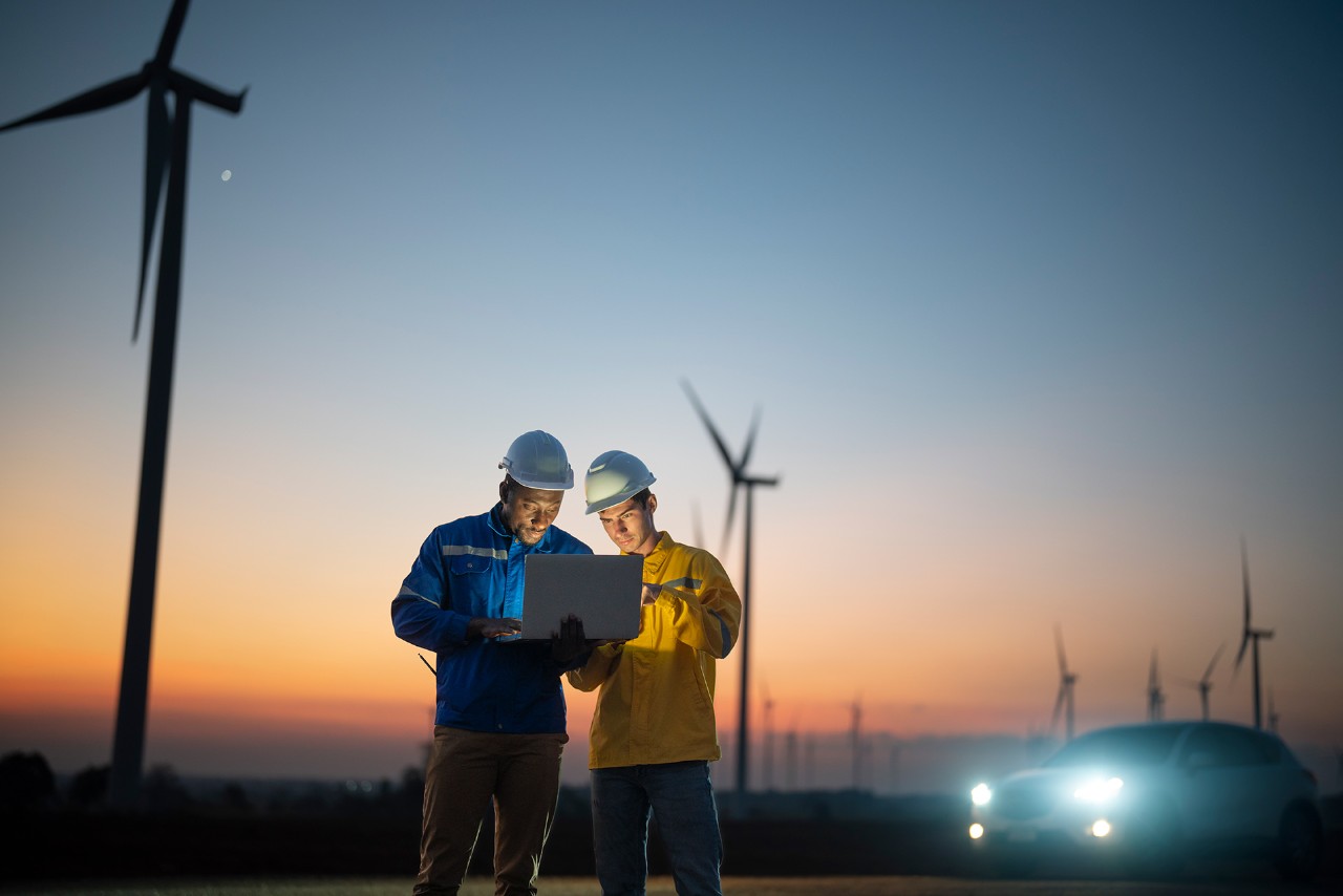 Workers windturbines